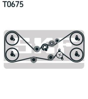 Комплект ГРМ, пас+ролик+помпа SKF VKMC981153