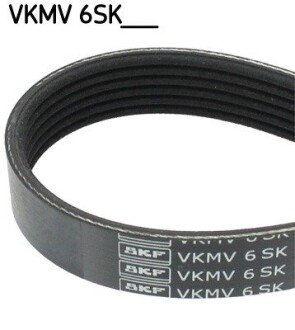 Ремінь П-клиновий 6EPK873 (Elastic) CITROEN Jumper 2.2HDI SKF VKMV 6SK873