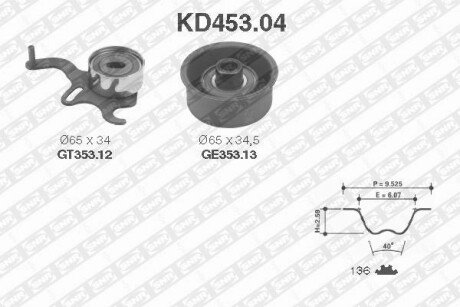 Роликовий модуль натягувача ременя (ролик, ремінь) SNR NTN KD453.04