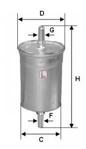 Фільтр паливний Volvo S40/S60/S80/V40/V70 1.6-2.9i 95-10/Mitsubishi Carisma 1.8 16V 97-06 SOFIMA S 1747 B (фото 1)