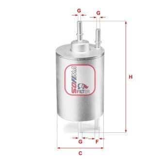 Фільтр паливний AUDI/SEAT "1,8 "02-10 SOFIMA S1958B