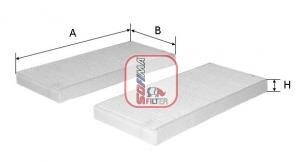 Фільтр салону BMW 5 (F10/F11/F07GT)/6 (F12/F13/F06GC) 10-18/7 (F01-F04) 08-15 (к-кт 2 шт.) SOFIMA S 3229 C