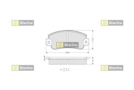 Гальмівні колодки дискові STARLINE BD S026