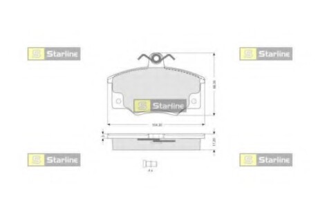 Гальмівні колодки дискові STARLINE BD S029