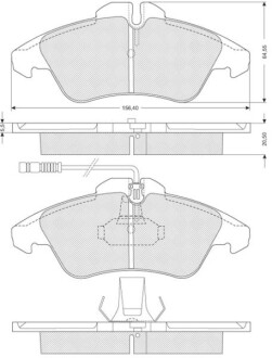 Фото гальмівні колодки SPRINTER STARLINE BD S054 Гальмівні колодки SPRINTER STARLINE BD S054