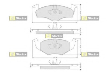 Гальмівні колодки дискові STARLINE BD S072