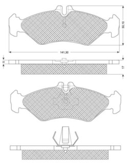 Фото гальмівні колодки дискові STARLINE BD S191 Гальмівні колодки дискові STARLINE BD S191