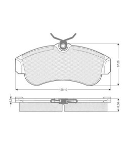 Фото гальмівні колодки дискові STARLINE BD S203 Гальмівні колодки дискові STARLINE BD S203