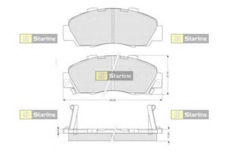 Гальмівні колодки дискові STARLINE BD S214