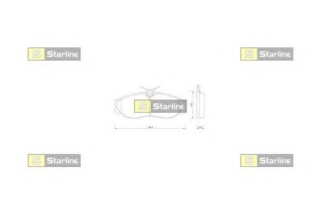 Фото гальмівні колодки дискові STARLINE BD S257 Гальмівні колодки дискові STARLINE BD S257