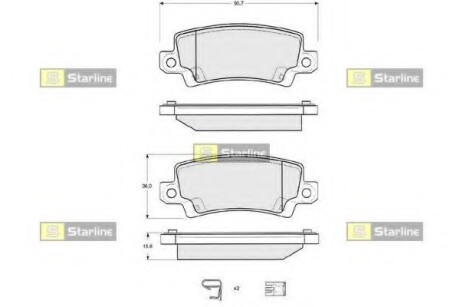 Гальмівні колодки дискові STARLINE BD S327