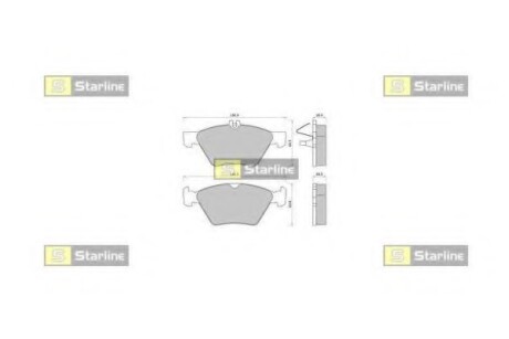 Гальмівні колодки дискові STARLINE BD S367
