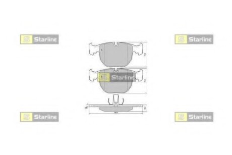 Фото гальмівні колодки дискові STARLINE BD S384 Гальмівні колодки дискові STARLINE BD S384