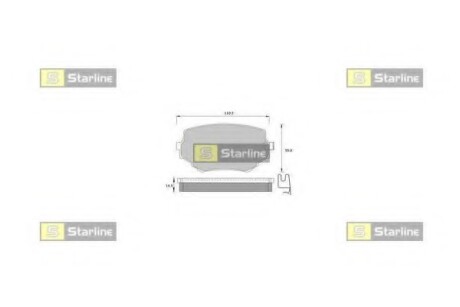 Фото гальмівні колодки дискові STARLINE BD S397 Гальмівні колодки дискові STARLINE BD S397
