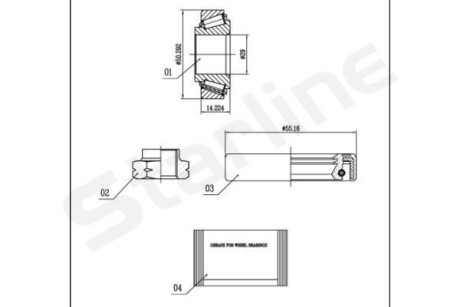 Підшипник колісний STARLINE LO 01333