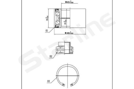 Підшипник колісний STARLINE LO 01401