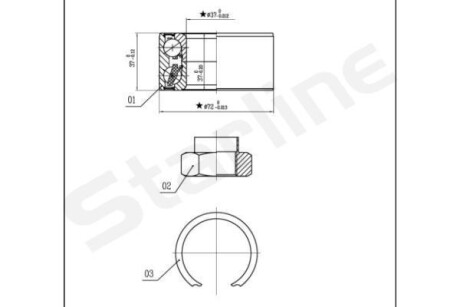 Підшипник колісний STARLINE LO 01439