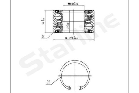 Підшипник колісний STARLINE LO 01459