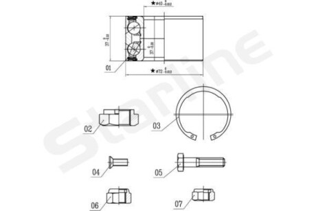 Підшипник колісний STARLINE LO 01491
