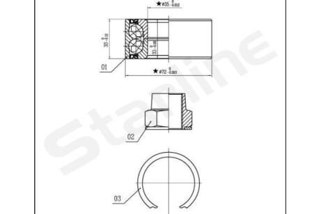 Підшипник колісний STARLINE LO 03414