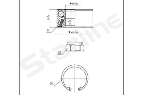 Підшипник колісний STARLINE LO 03554