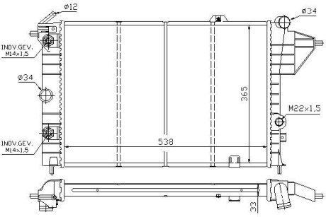 Фото радіатор охолодження STARLINE OLA2119 Радіатор охолодження STARLINE OLA2119