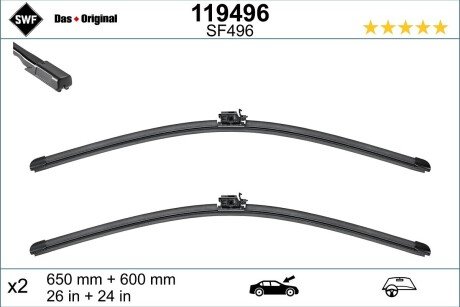 Щітки склоочисника (650/600 мм) MB Sprinter (W907/W910) 18- SWF 119496