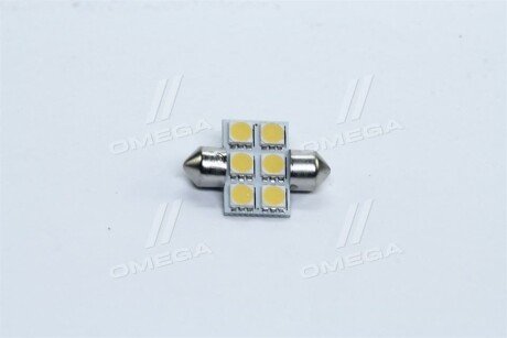 Лампа LED Софітні C5W 24V T11x31-S8.5 (6 SMD size5050) WARM WHITE <> TEMPEST TMP09T1124V