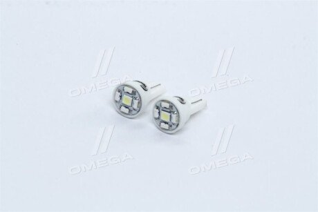 Лампа LED б / ц габарит і панель приладів T10-5SMD W2.1x9.5d 12V WHITE 2шт. блістер <> TEMPEST TP-203T10-12V