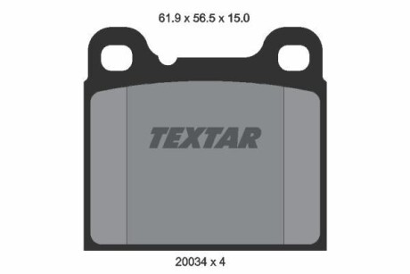 Комплект гальмівних колодок TEXTAR 2003402