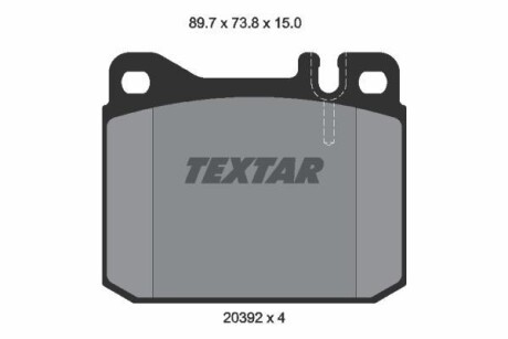 Комплект гальмівних колодок TEXTAR 2039204