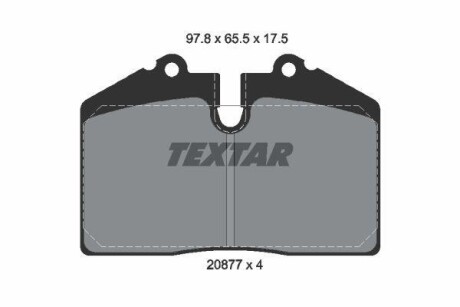 Комплект гальмівних колодок TEXTAR 2087708