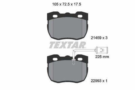 Комплект гальмівних колодок TEXTAR 2145905