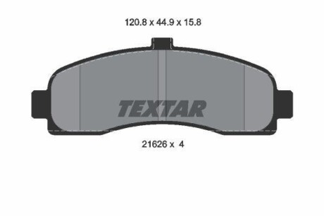 Комплект гальмівних колодок TEXTAR 2162601