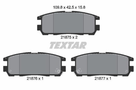 Комплект гальмівних колодок TEXTAR 2187501