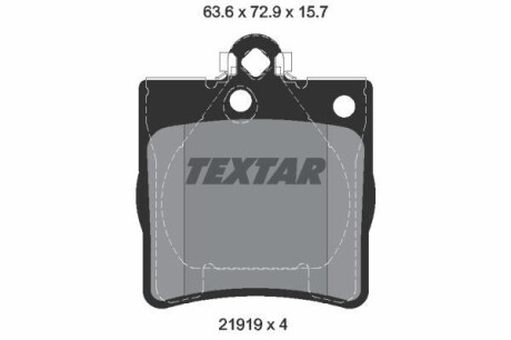 Комплект гальмівних колодок TEXTAR 2191903