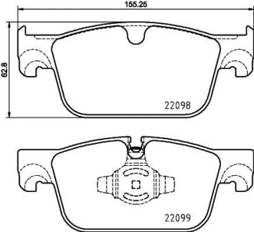 Колодки гальмівні (передні) Volvo S60 III/S90 II/ V60 II/ XC60 II (Teves) Q+ TEXTAR 2209801