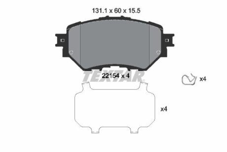 Колодки гальмівні дискові передн. Mazda 3 1.5-2.5 TEXTAR 2215401