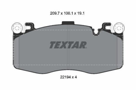 Гальмівні колодки BMW X5 M/X6 M "F "14>> TEXTAR 2219401