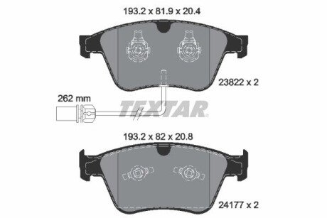 Гальмівні колодки BENTLEY Continental/GT "F "03>> TEXTAR 2382201