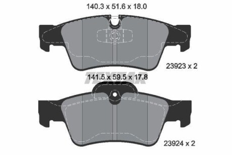 Колодки гальмівні дискові задн. MB M-class (W164) TEXTAR 2392301 (фото 1)