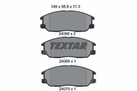Комплект гальмівних колодок TEXTAR 2406801
