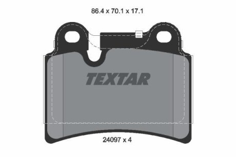 Комплект гальмівних колодок TEXTAR 2409701