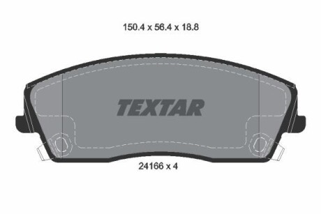 Комплект гальмівних колодок TEXTAR 2416601