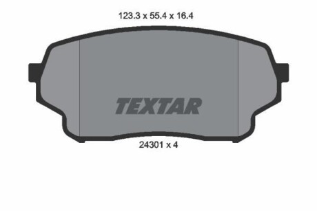 Комплект гальмівних колодок TEXTAR 2430101