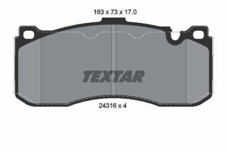 Комплект гальмівних колодок TEXTAR 2431601