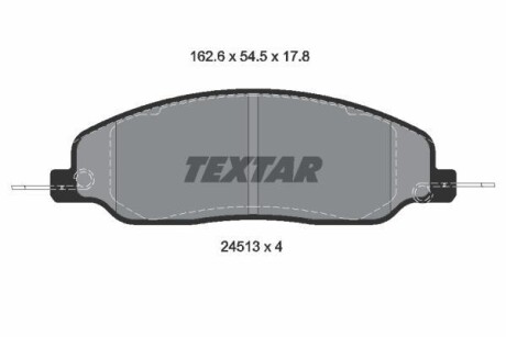 Комплект гальмівних колодок TEXTAR 2451301