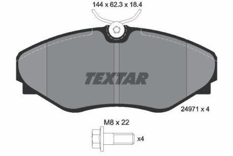 Комплект гальмівних колодок TEXTAR 2497101