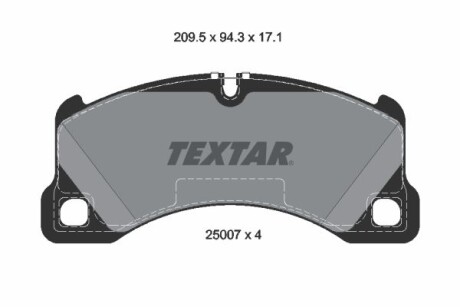 Колодки тормозные TEXTAR 2500703