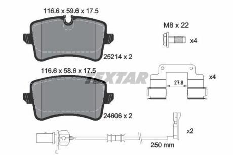Колодки тормозные TEXTAR 2521405